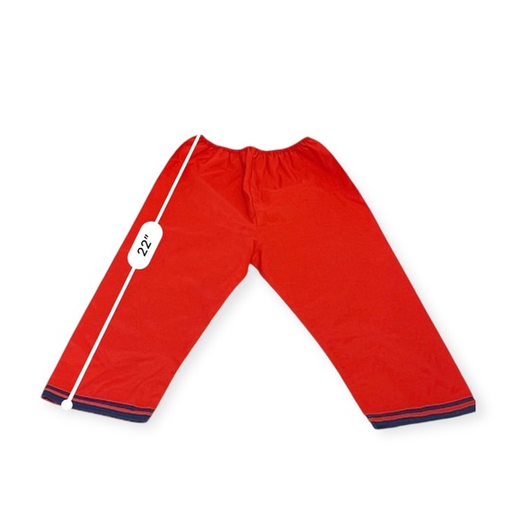 Vintage Authentic Red 2 Piece Kimono Pants Baby Toddler Set Size 2 - Picture 3 of 4
